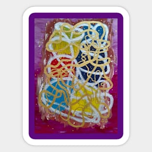 Abstract design from my original Acrylic painting Sticker